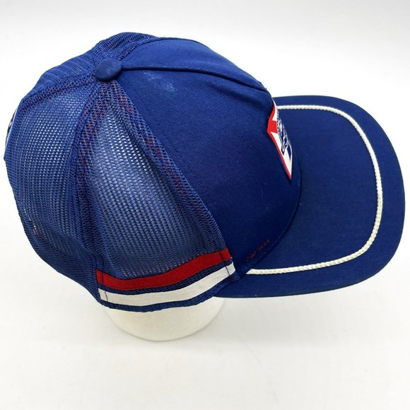 Vtg Pabst Blue Ribbon Beer O'Neill Blue Snap Back Mesh Truckers Baseball Hat Cap - Picture 2 of 8